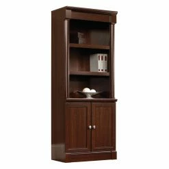 Discount 💯 Decorative Sauder Palladia Library Bookcase With Doors - Select Cherry 💯