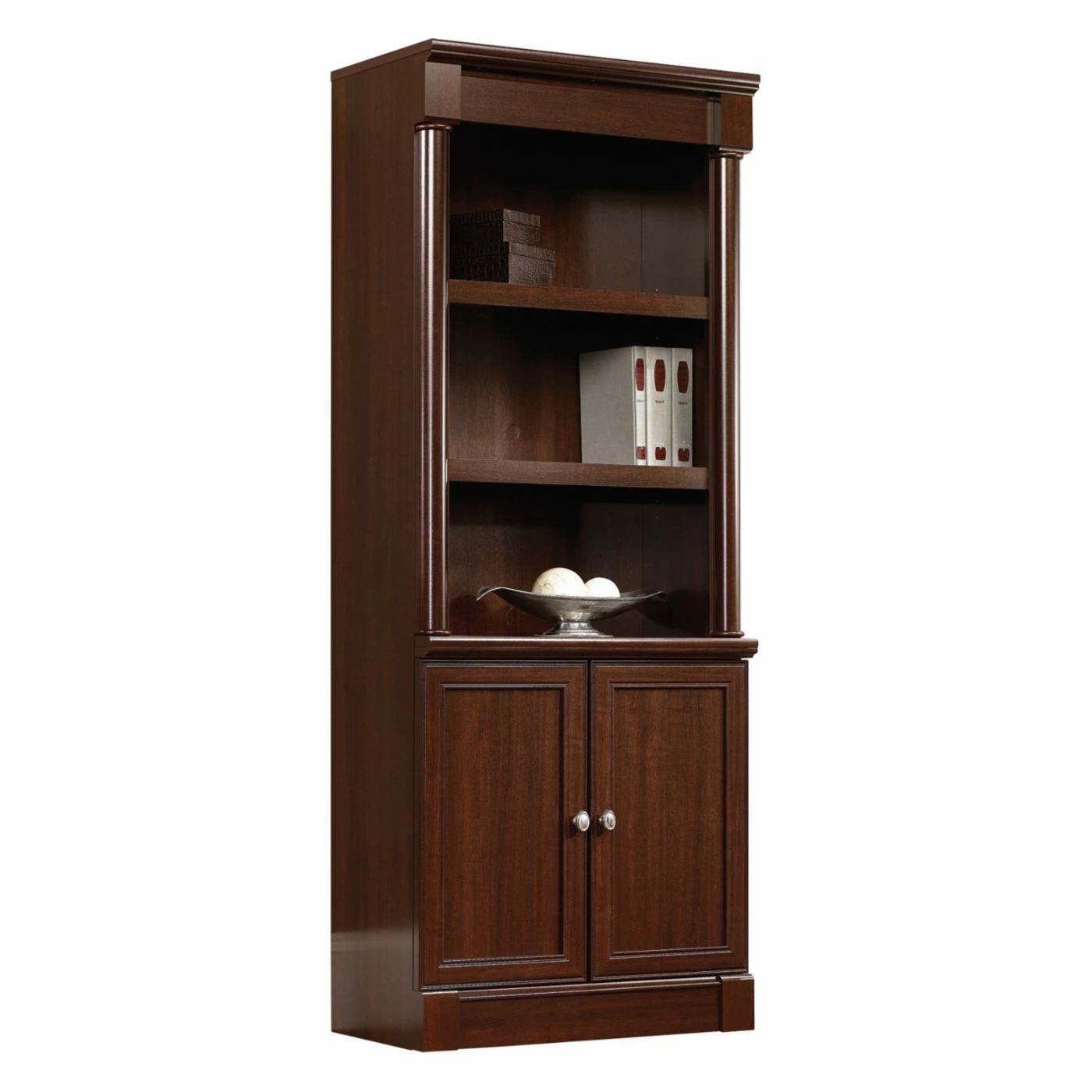 Discount π― Decorative Sauder Palladia Library Bookcase With Doors - Select Cherry π―