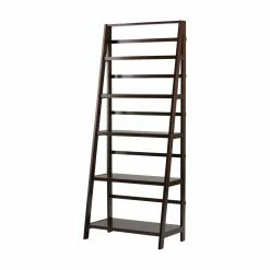 Outlet ✨ Brooklyn & Max Leaning & Ladder Brooklyn + Max Brunswick Rustic Pine Bookcase - Tobacco Brown 😍