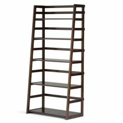 Best Sale π Brooklyn & Max Leaning & Ladder Brooklyn + Max Brunswick Solid Wood Ladder Bookcase β