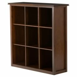 Brand new 🌟 Brooklyn & Max Standard Brooklyn + Max Holden Wood 45 In. X 43 In. Contemporary 9 Cube Bookcase 😀