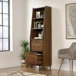 Coupon ⌛ Library & Wall Sauder Woodworking Studio RTA Harvey Park Narrow Bookcase ⌛