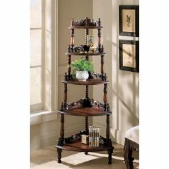 New 🤩 Design Toscano Five Tiered Edwardian Corner Shelf ⌛