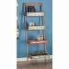 New 🌟 Leaning & Ladder DecMode Farmhouse Leaning Shelf - Brown 🧨