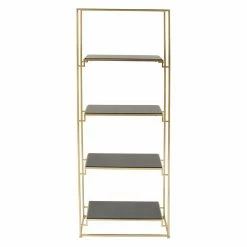 Best deal ✨ Decorative DecMode Contemporary Iron Glass And Wood Four-Tier Shelf ❤️