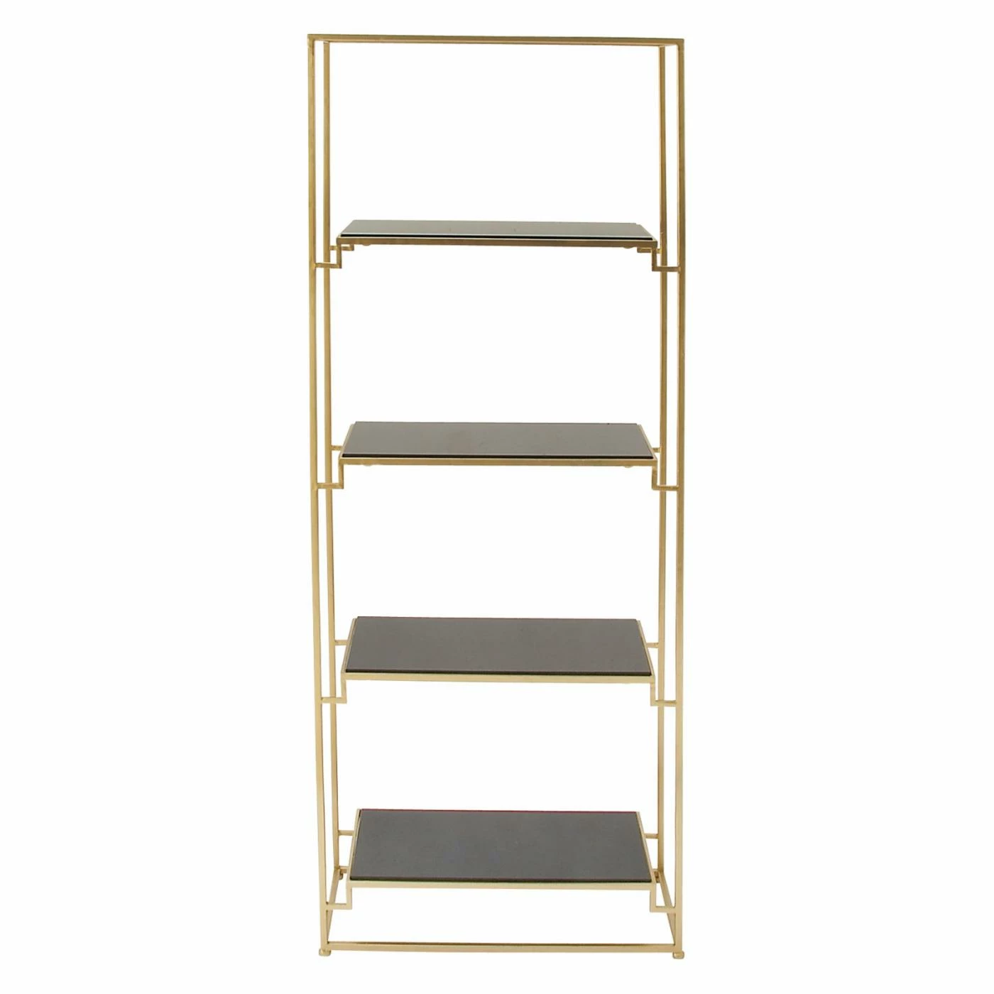 Best deal ✨ Decorative DecMode Contemporary Iron Glass And Wood Four-Tier Shelf ❤️