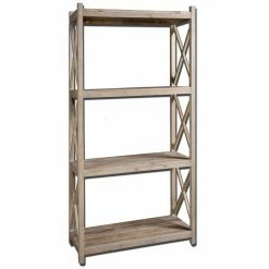 Buy ⌛ HumbleNest Gering Farmhouse / Cottage Etagere - Gray ⌛