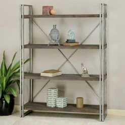 Cheap ❤️ Uttermost Greeley Metal Etagere - Walnut 🤩