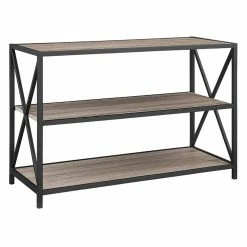 Coupon 🥰 Decorative Walker Edison 40 In. X-Frame Media Bookshelf 😍