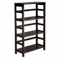 Best Pirce 👍 Etagere Winsome Leo 3-Tier Wide Wood Bookcase 🧨