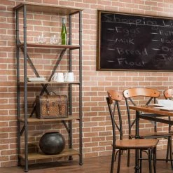 New 🛒 Etagere Baxton Studio Lancashire Bookcase 🎉