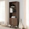 Hot Sale ❤️ Decorative Baxton Studio Ashfield Mid-Century Modern Wood Bookcase 🔥