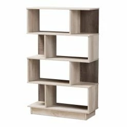 Discount ❤️ Cube Baxton Studio Teagan Contemporary Bookcase - Oak 🧨