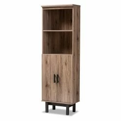 Wholesale 😍 Baxton Studio Arend Modern And Contemporary Decorative Bookcase - Oak/Ebony 🤩