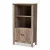 Outlet 😀 Baxton Studio Derek Transitional Decorative Bookcase With Doors - Natural Oak 🎁