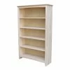 New 😍 Standard International Concepts Shaker 60 In. H X 38 In. W Bookcase - Unfinished 🎁