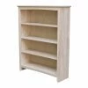 Cheap 🤩 Standard International Concepts Shaker 48 In. H X 38 In. W Bookcase - Unfinished ⌛