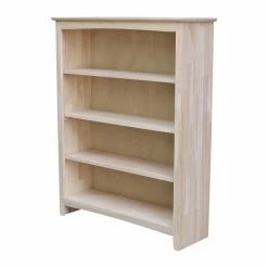 Cheap 🤩 Standard International Concepts Shaker 48 In. H X 38 In. W Bookcase - Unfinished ⌛