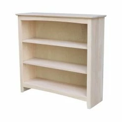 Deals 🔔 Standard International Concepts Shaker 36 In. H X 38 In. W Bookcase - Unfinished 😉