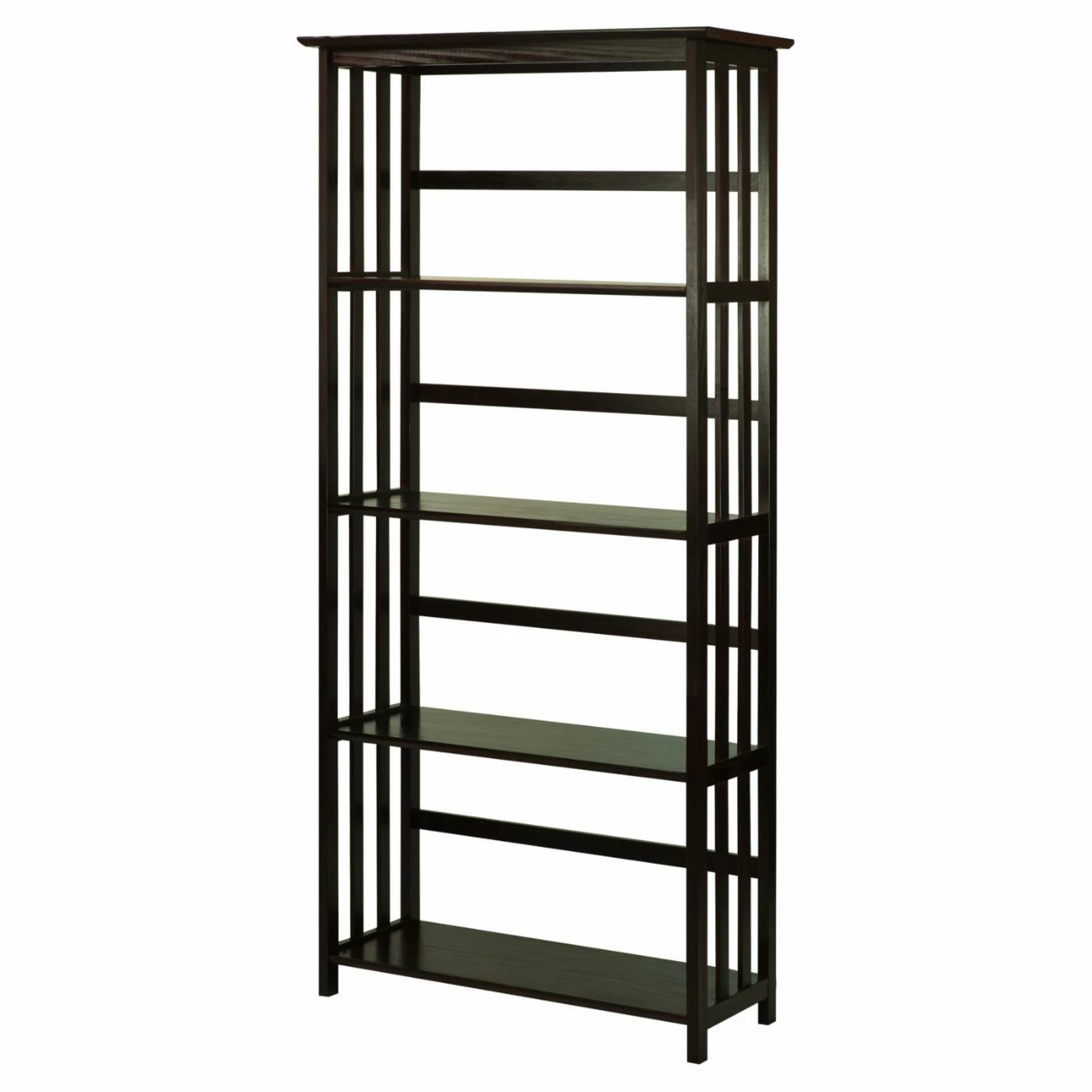 Coupon π€© Yu Shan Standard Mission Style 5-Tier Wood Bookcase β¨