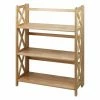 New 🎉 Decorative Casual Home Montego 3 Shelf Folding Bookcase 🌟