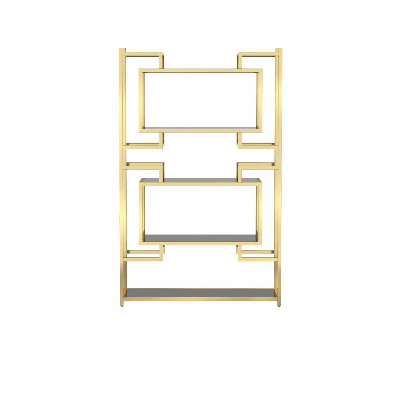 Coupon π Standard Furniture Of America Emison Contemporary 5-Shelf Bookcase - Brass β - Image 5