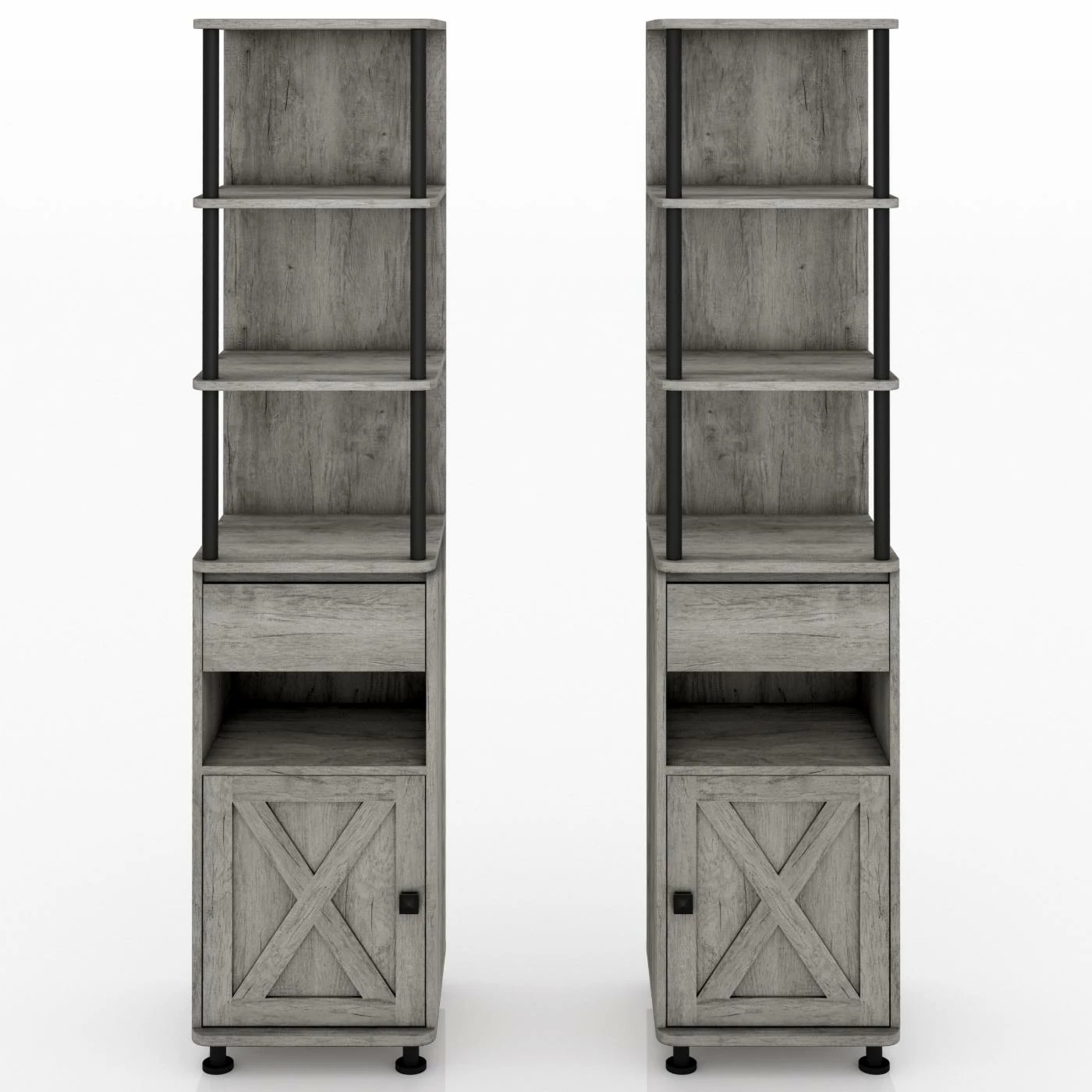 Outlet π Library & Wall Furniture Of America Valmy 72 In. Bookcase Tower β¨ - Image 5